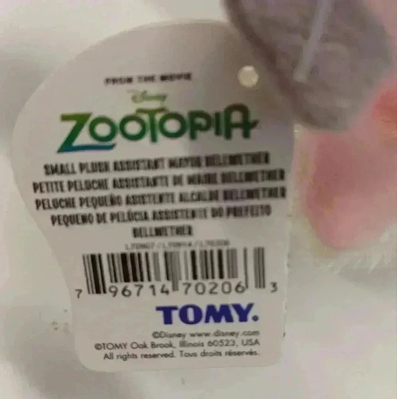 Disney Zootopia Assistant Mayor Bellwether Sheep Plush 8" *New with tag - Picture 6 of 9